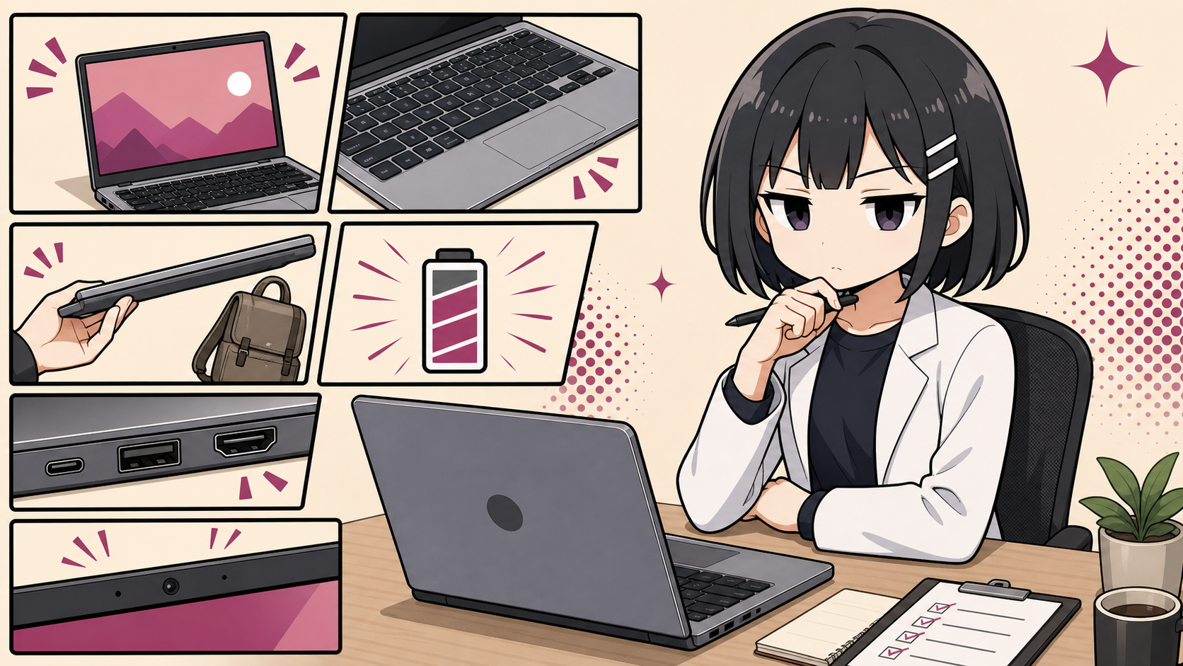 ノートPCの使いやすさはどこを見る？画面・キーボード・重さのチェックポイント 2026年版